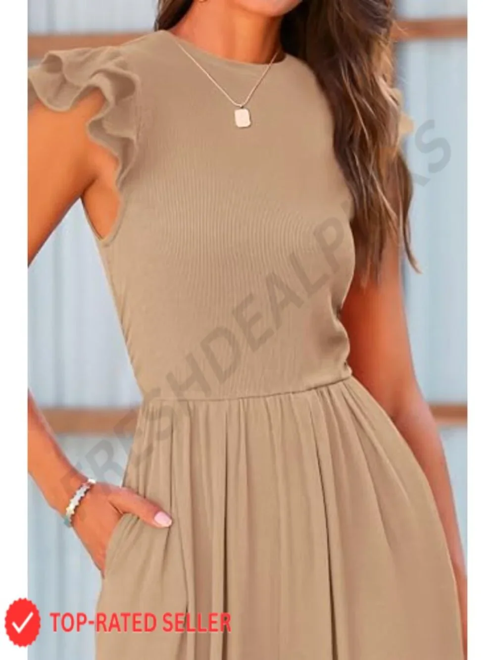 PRETTYGARDEN Cap Sleeve One Piece Jumpsuits for Women | Stretchy Ribbed